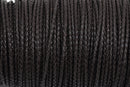 5mm BROWN Round Braided Licorice Leather, European Leather Cord, flexible, 1 yard (3 feet), Lth0010