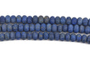 6mm LAPIS LAZULI Rondelle Gemstone Beads, FROSTED  blue, full strand, about 95 beads, gla0017