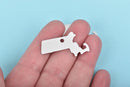 10 ALUMINUM MASSACHUSETTS State Stamping Blanks, Shape of State, Design Metal Stamping Blanks, 37x20mm, 20 gauge, msb0421