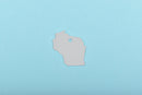 10 ALUMINUM WISCONSIN State Stamping Blanks, Shape of State, Design Metal Stamping Blanks, 31x27mm, 20 gauge, msb0422