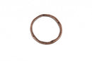 5 Copper Hammered Rings, Circle Washer Connector Links, Hammered Metal Charms, 32mm, chc0090