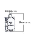 5 BOOK Of MORMON Charms, Lds Charms, Antique Silver Metal Charm Pendants, 27x16mm, chs2723