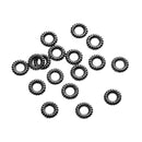 6mm Spacer Beads, Antiqued Silver, Soldered Rope Jump Rings, 200 pcs, bme0406