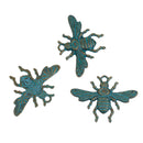 10 BEE Charm Pendants, Blue Green Patina over Bronze Brass, Large Bumblebee Queen Bee Charms, 32x23mm, chb0490