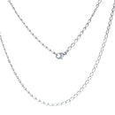 1 Thin STAINLESS STEEL Curb Link Chain Necklace with Lobster Clasp, 20" 5x2.5mm links, fch0556