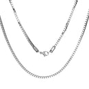 1 STAINLESS STEEL Box Chain Necklace with Lobster Clasp, 20" long 2.5mm links, fch0557