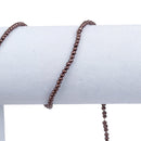 3mm DARK CHOCOLATE BROWN Round Glass Pearl Beads, double strand, about 270 beads, bgl1606