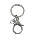 10 Large Gunmetal  Keychains with Clasp, lobster clasp, swivel key chain clasp for lanyards, purses, add your own charms, fin0647