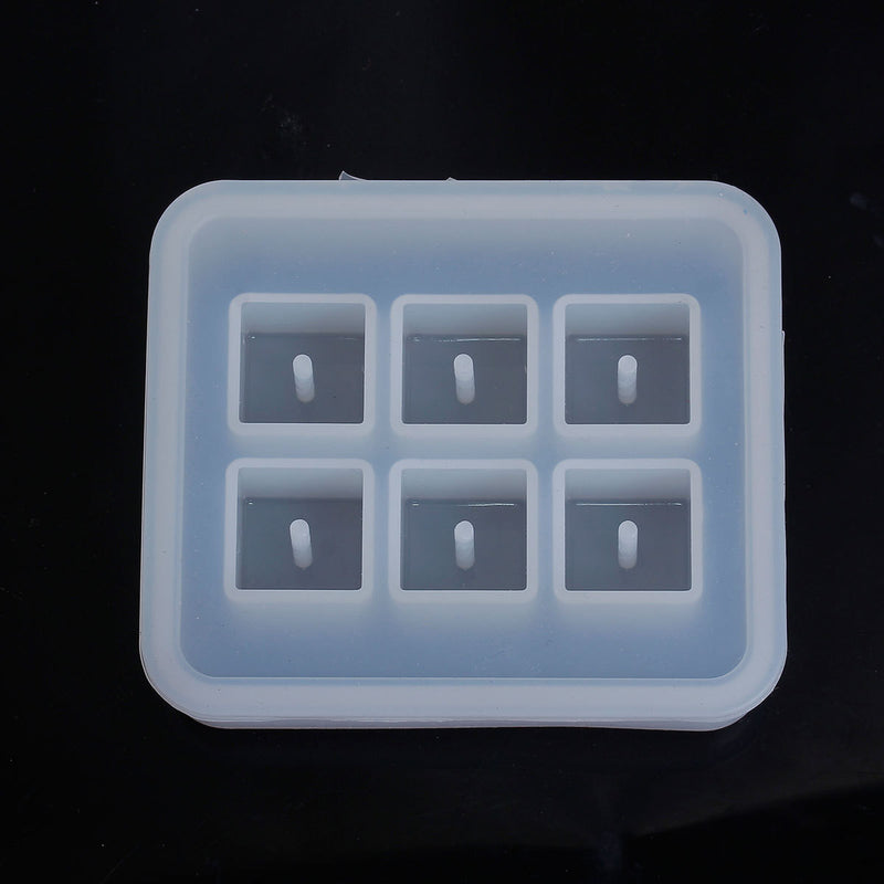RESIN Square BEAD MOLD, Silicone Mold to make 16x16mm square rectangular beads, reusable, tol0694
