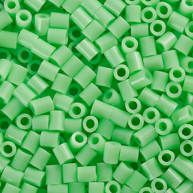 1000 FUSE BEADS Opaque Bright Lime Green, for Melting Beads Designs, 5x5mm Kid Crafts, pack of 1000, cft0056