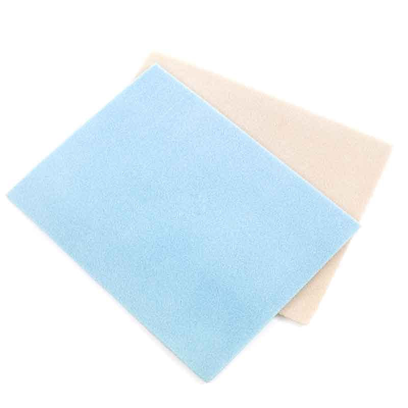 2 Foam BEAD NEEDLEWORK MATS, cream and light blue, soft mats to keep beads from moving, 30x23cm, 11x9" tol0691