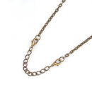 10 Necklace Extension Chains, about 3" long bronze tone metal, curb link extender chain, lobster clasps on each end,  fcl0221