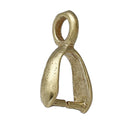 10 Brass Antique Bronze Tone Pinch Bails with copper base for jewelry making, 10x5mm, fba0063