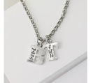 2 Letter M Pewter Stamping Blank Charms, Uppercase Alphabet Letter Charm, 3/4" tall msb0384