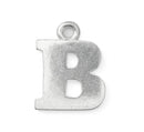 2 Letter B Pewter Stamping Blank Charms, Uppercase Alphabet Letter Charm, 3/4" tall msb0372