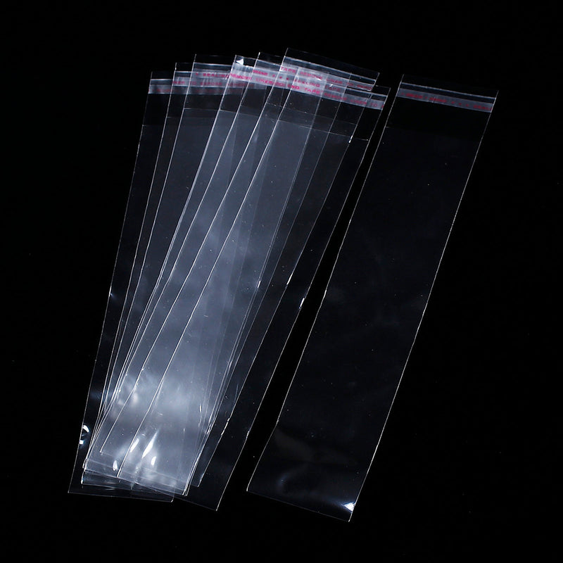 200 Resealable Self-Sealing Bags, usable space 21x5cm, (9-1/2 x 2") bulk package cello bags - bag0016