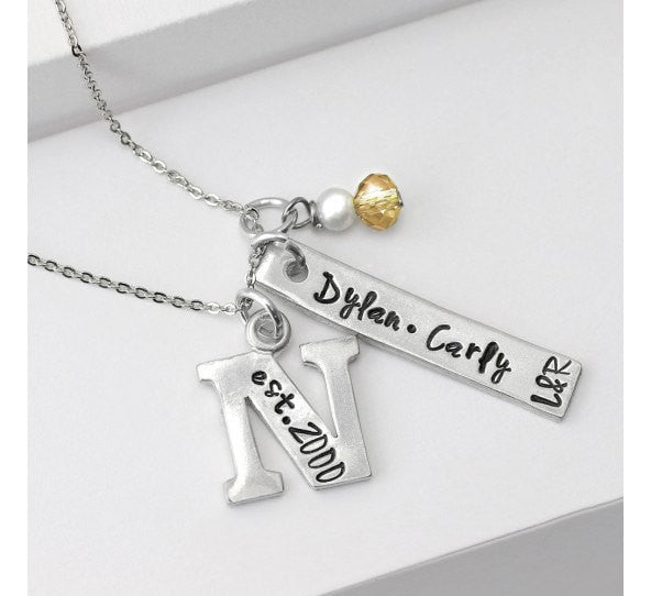 2 Letter J Pewter Stamping Blank Charms, Uppercase Alphabet Letter Charm, 3/4" tall msb0381