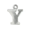 2 Letter Y Pewter Stamping Blank Charms, Uppercase Alphabet Letter Charm, 3/4" tall msb0396