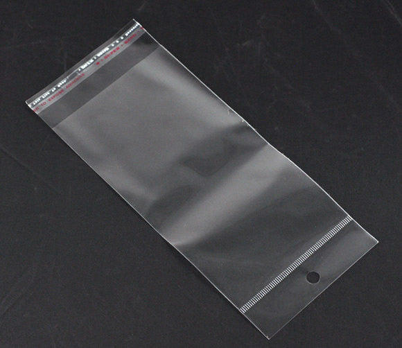 200 Resealable Self-Sealing Bags, usable space 15x9cm, (7-7/8 x 3-1/2") bulk package cello bags  bag0022