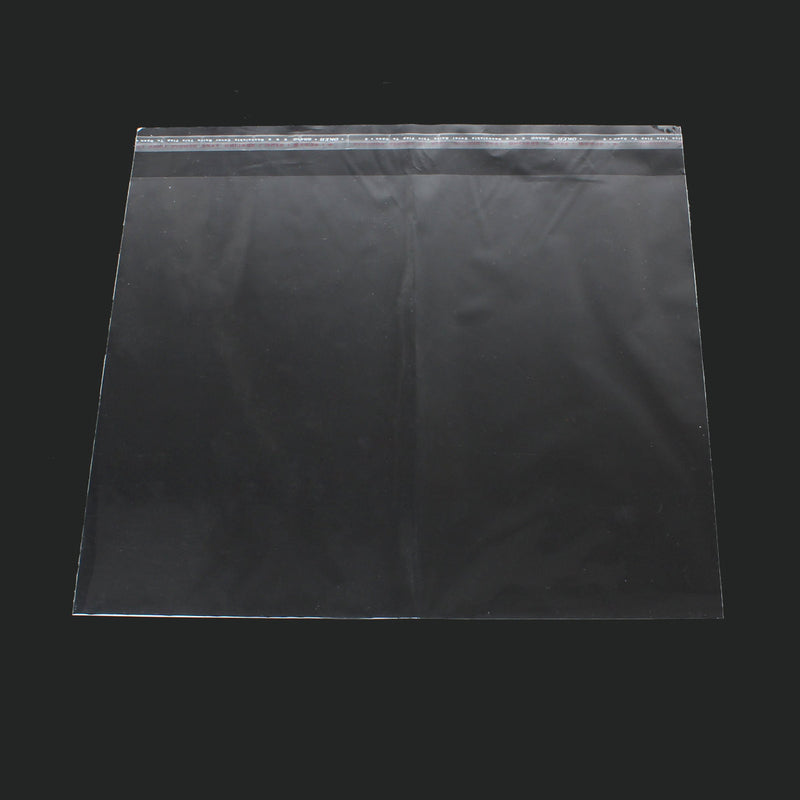50 Large Resealable Self-Sealing Bags, usable space 26x21cm, (10 1/4" x 8 1/4") bulk package cello bags, cellophane bags - bag0042