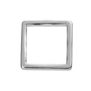 30 Bright Silver Plated SQUARE GEOMETRIC CONNECTORS Brass Jewelry Metal Links, 13mm (about 1/2") chs2806