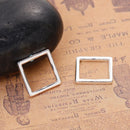30 Bright Silver Plated SQUARE GEOMETRIC CONNECTORS Brass Jewelry Metal Links, 13mm (about 1/2") chs2806
