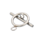 10 Sets Stainless Steel Silver Metal Circle Toggle Clasps, non-tarnish clasp, Plain Simple Design, (20pcs) fcl0225