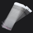 200 Resealable Self-Sealing Bags with Hang Tags, usable space 21x6cm, (8-1/4 x 2-3/8") bulk cello bags - bag0033