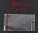 200 Resealable Self-Sealing Bags with Hang Tags, usable space 11x10cm, (4-1/3 x 3-7/8") bulk cello bags - bag0034