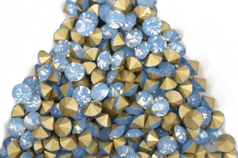 50 ss17 pp32 Chaton Crystals, AIR BLUE OPAL, Point Back Rhinestones, 4mm-4.1mm,  Grade A quality, cry0160