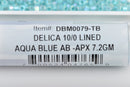 Size 10/0 Miyuki Delica Seed Beads, Lined Aqua Blue AB, 7.2 Grams, DBM0079, bsd0018