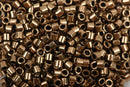 Size 10/0 Miyuki Delica Seed Beads, Metallic Bronze, 7.2 Grams, Color DBM0022, bsd0024
