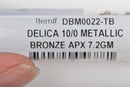 Size 10/0 Miyuki Delica Seed Beads, Metallic Bronze, 7.2 Grams, Color DBM0022, bsd0024