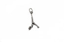 2 Stainless Steel GYMNAST YOGA Tumbling Charm Pendants, gymnastics cheer stretch sports charm, 24x14mm chs2816