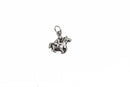2 Stainless Steel HORSE RACING Jockey Charm Pendants, equestrian horseback riding, thoroughbred flat racing, 18x17mm, chs2820