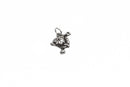 2 Stainless Steel ICE SKATER Dancer Charm Pendant, speed ice figure skating dance girls sport, 17x16mm, chs2822
