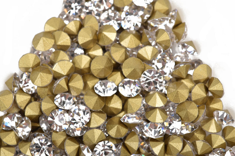 pp16 ss7 CRYSTAL CLEAR Rhinestone Chatons - Grade A Glass, Quality Machine Cut Crystal 144 pcs  1 gross, Small   cry0023