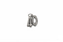 2 Stainless Steel NUMBER FORTY Charm Pendants, 40 age, fortieth 40th anniversary, over the hill, 20x16.5mm chs2828