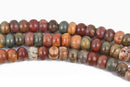 6mm Rondelle PICASSO JASPER Beads, gemstone jasper beads, full strand, about 100 beads, gja0168