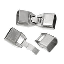2 Sets Silver End Cap Hook Clasps for Kumihimo Jewelry, Leather Bracelet Cord End Connectors, Bails, Bead Caps, fcl0226