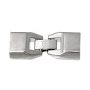 2 Sets Silver End Cap Hook Clasps for Kumihimo Jewelry, Leather Bracelet Cord End Connectors, Bails, Bead Caps, fcl0226