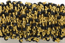 3 feet (1 yard) JET BLACK Crystal Chain, Rondelle Rosary Bead Chain, gold double wrapped wire, 3.5mm faceted glass beads fch0584a
