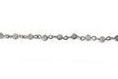 13 feet (4.33 yards) Matte SILVER SMOKE Crystal Rosary Chain, gunmetal links, 4mm round faceted frosted half-plated bead chain, fch0600b