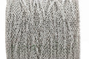 1 yard (3 feet) of STAINLESS STEEL CABLE Link Chain, fine chain, thin chain, oval soldered links are 2mm x 1mm  fch0611a