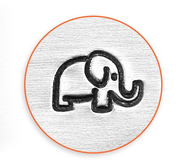 6mm ELEPHANT Metal Stamp, ImpressArt Metal Design Stamp, tol0708