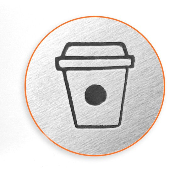 6mm COFFEE CUP Metal Stamp, Coffee Mug Stamp, Caffeine Stamp, ImpressArt Metal Design Stamp, metal stamping, tol0711
