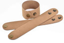 3 TAN Brown LEATHER CUFF Bracelet Blanks, 1.5" wide, 3 leather bracelet cuffs, brass snaps, Lth0044