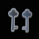 2 RESIN KEY Molds, Silicone Mold to make key 35x13mm (1-3/8" x 1/2") charm pendants or cabochons soap mold, clay mold, reusable,  tol0724