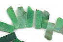 GREEN AGATE Stick Beads