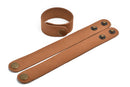 3 CAMEL Brown LEATHER CUFF Bracelet Blanks, 1" wide, 3 leather bracelet cuffs, brass snaps, Lth0013